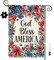 God Bless America Garden Flag 12.5 x 18 – Rustic Burlap Patriotic Floral Decor – Double Sided Summer Yard Flag for 4th of July & Memorial Day